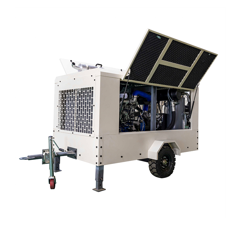 700cfm 8bar Mining Mobil Diesel Engine Screw Air Compresor for Drill Rig