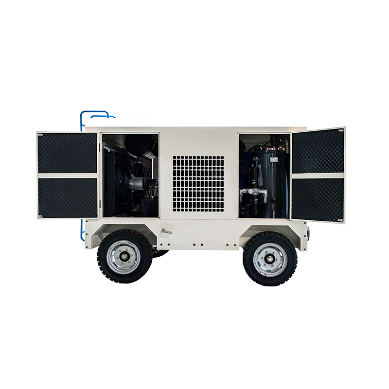 High Effect 165kW 8Bar 35m3/min Two Stage Compression Electric Mobile Screw Air Compressor For Mining