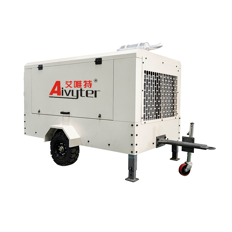 185CFM 7Bar Diesel Portable Screw Air Compressor