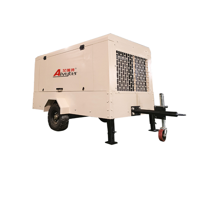 176 CFM 7 bar diesel draagbare schroefluchtcompressor