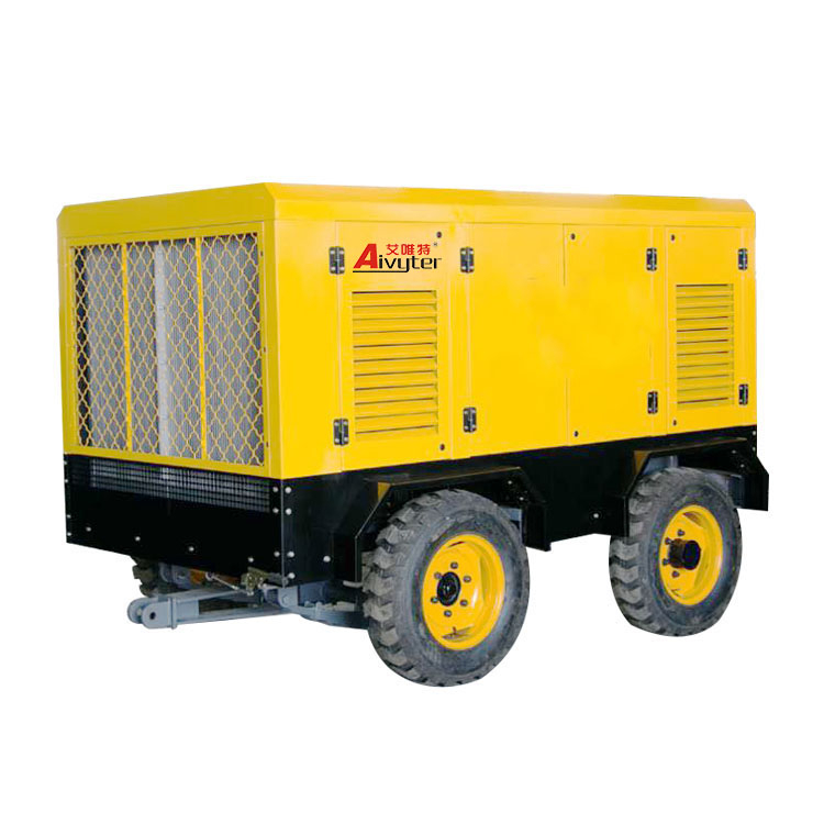Diesel Powered Portable Mobile Screw Air Compressors with Cummins Diesel Engine