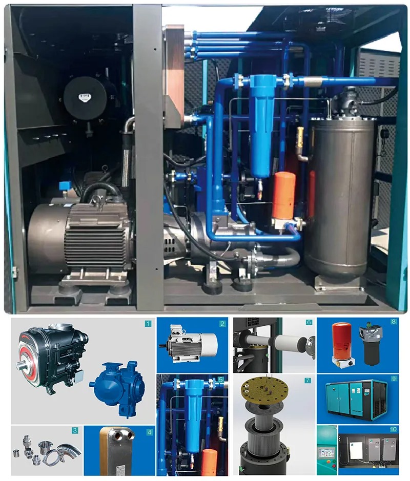 37KW-50HP-Industrial-High-pressure-40-BAR-OIL-FREE-AIR-COMPRESSOR
