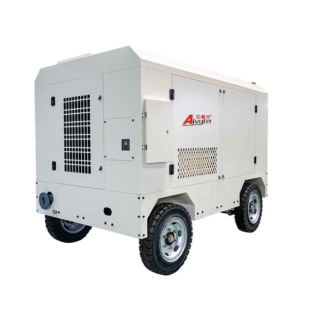 High Effect 165kW 8Bar 35m3/min Two Stage Compression Electric Mobile Screw Air Compressor For Mining