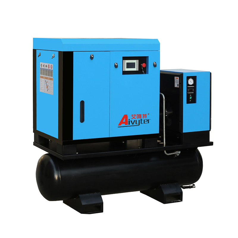22kW 30Hp 15Bar Combined Screw Air Compressor With Tank And Dryer For Laser Cutting